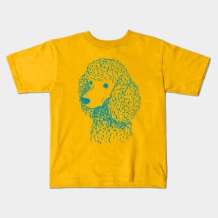 Poodle (Yellow and Teal) Kids T-Shirt